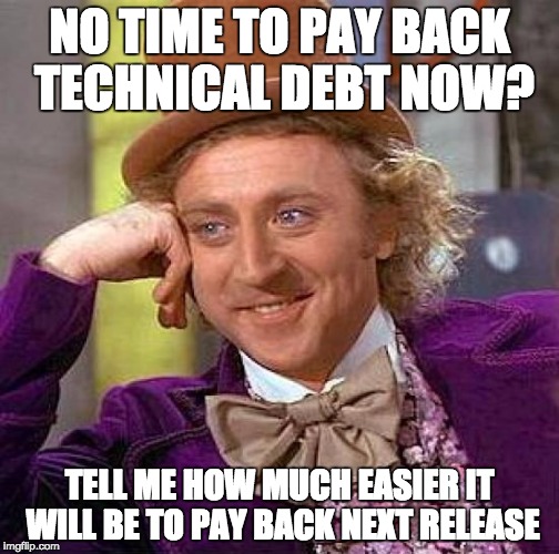 Tech debt repayments need to happen
