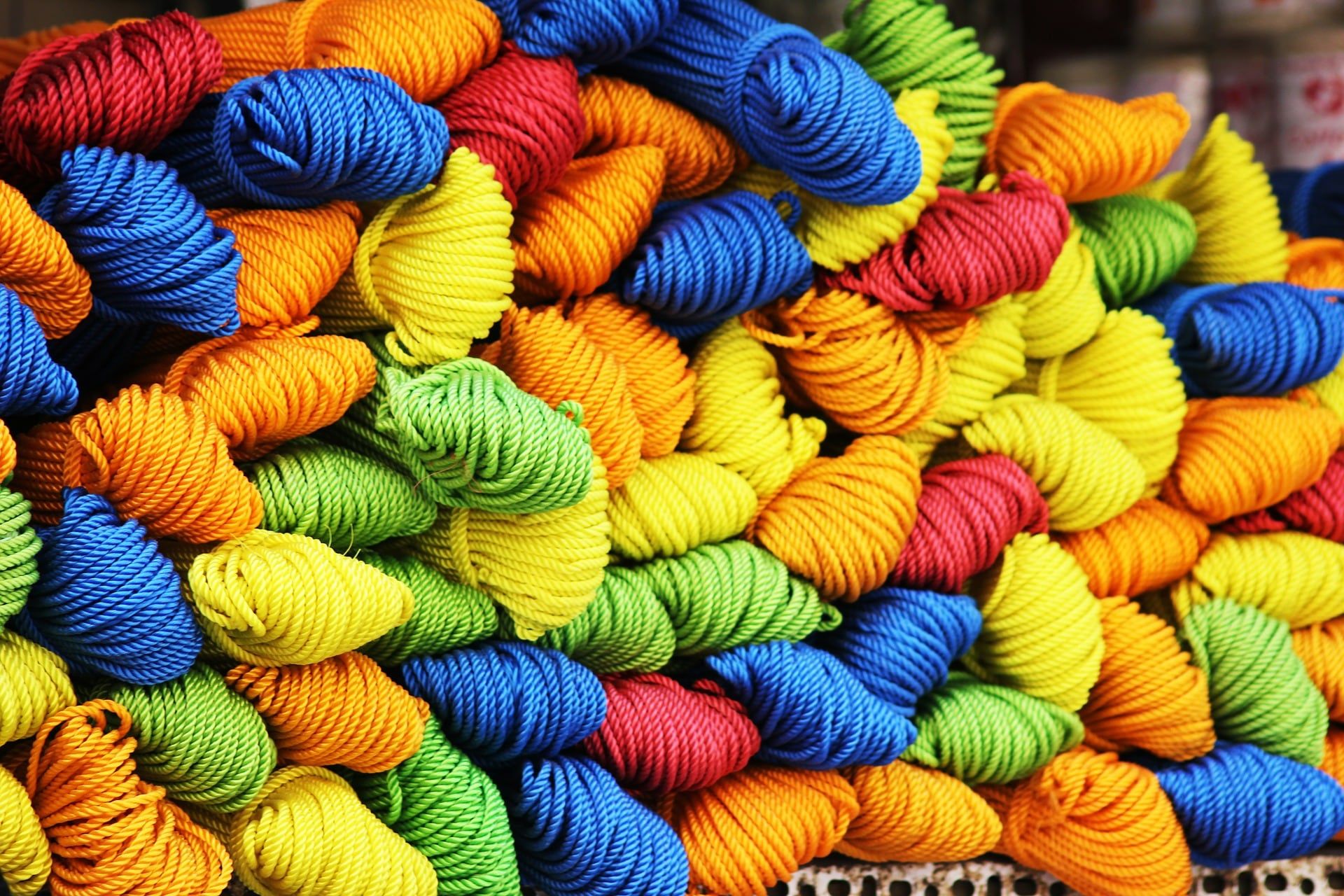 A photo of colourful thread